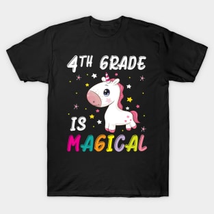 Unicorn Students Seniors Back To School 4th Grade Is Magical T-Shirt